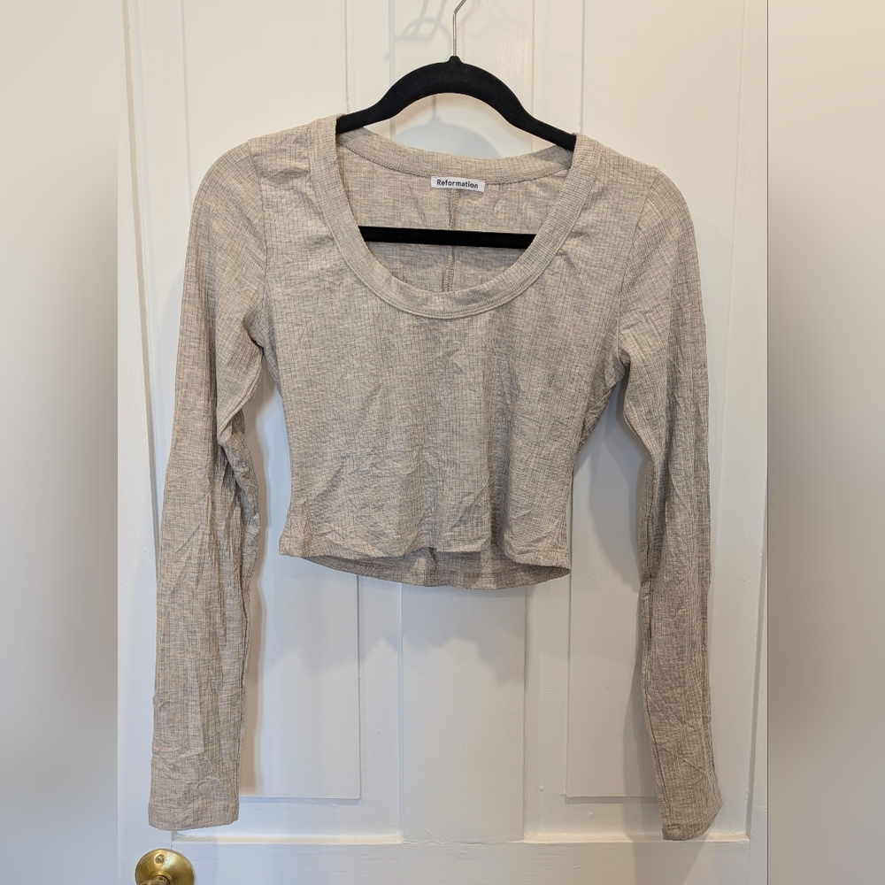 Reformation Long Sleeve Crop Top | Small